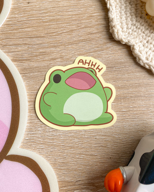AHHH Frog Sticker