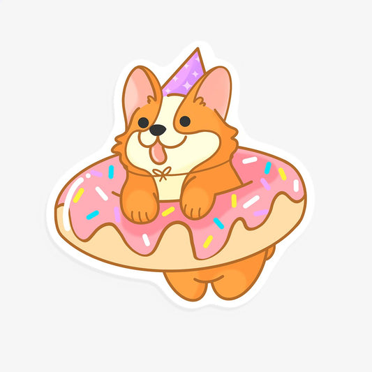 Corgi Donut - stickersbysuzie