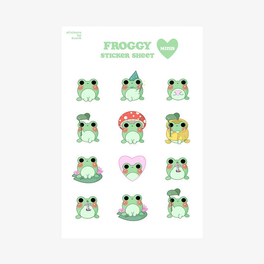 Froggy sticker sheet - stickersbysuzie