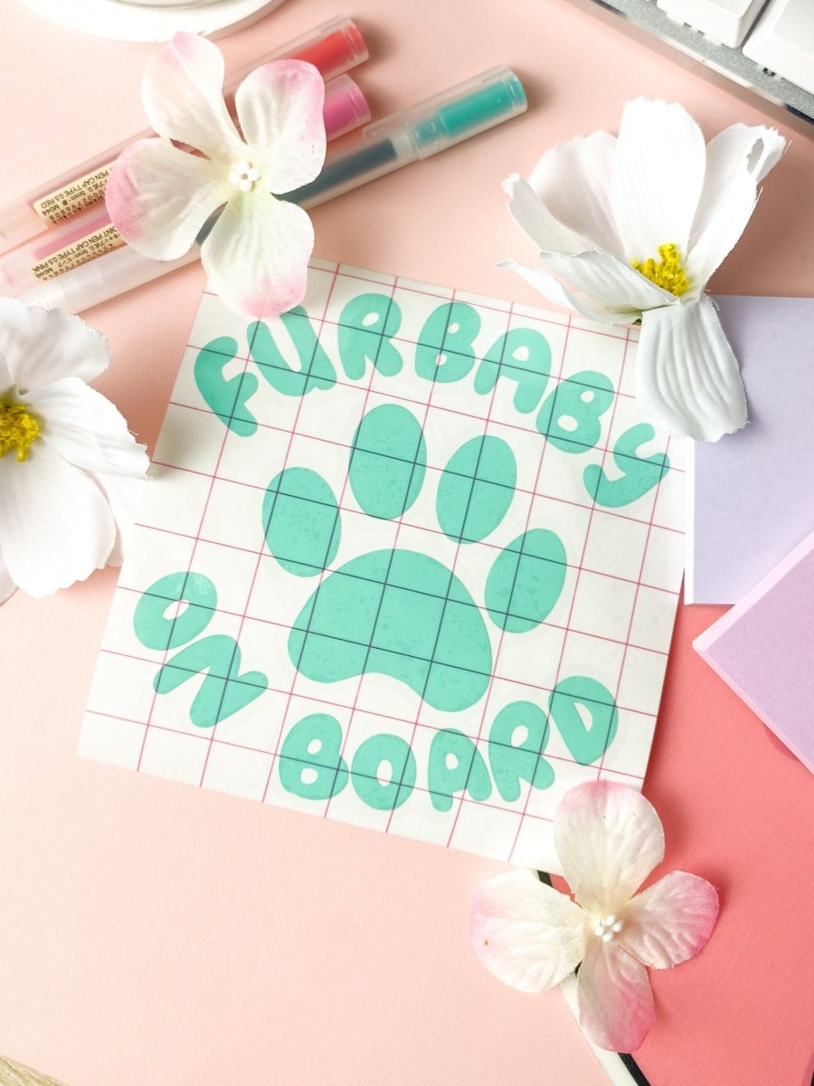 Furbaby on board vinyl - stickersbysuzie
