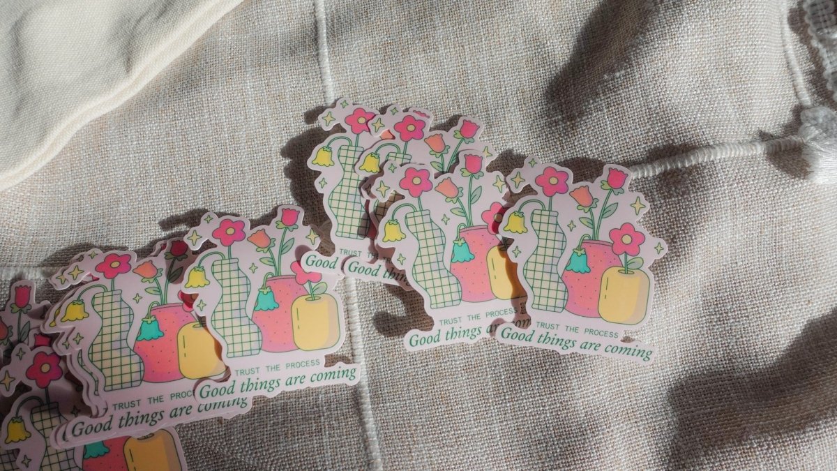 Good things are coming sticker - stickersbysuzie