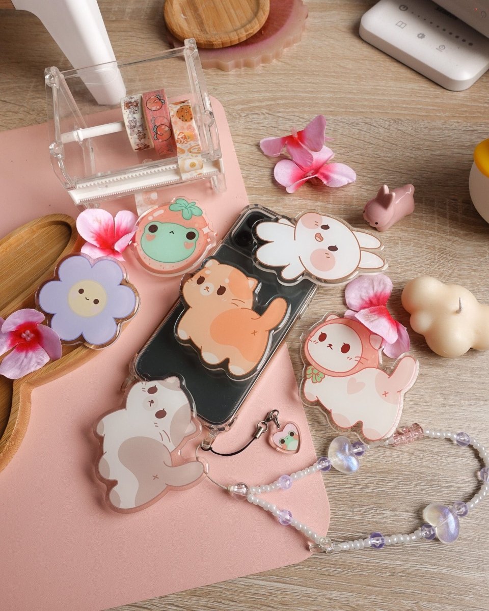 Laying Bunny Phone Grip - stickersbysuzie