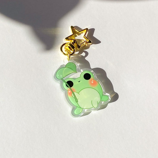 Leaf frog keychain - stickersbysuzie