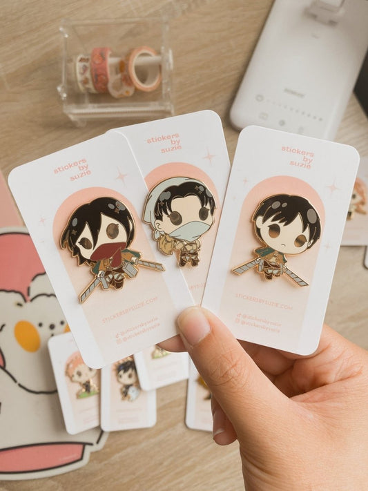 Solider Chibi Anime Pins - stickersbysuzie