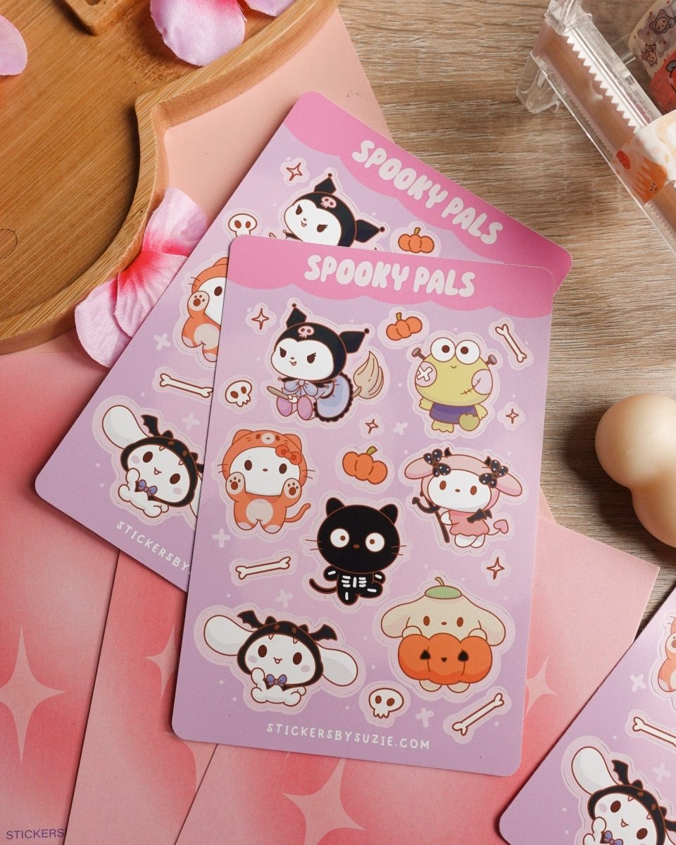 Spooky Pals Sticker Sheet - stickersbysuzie