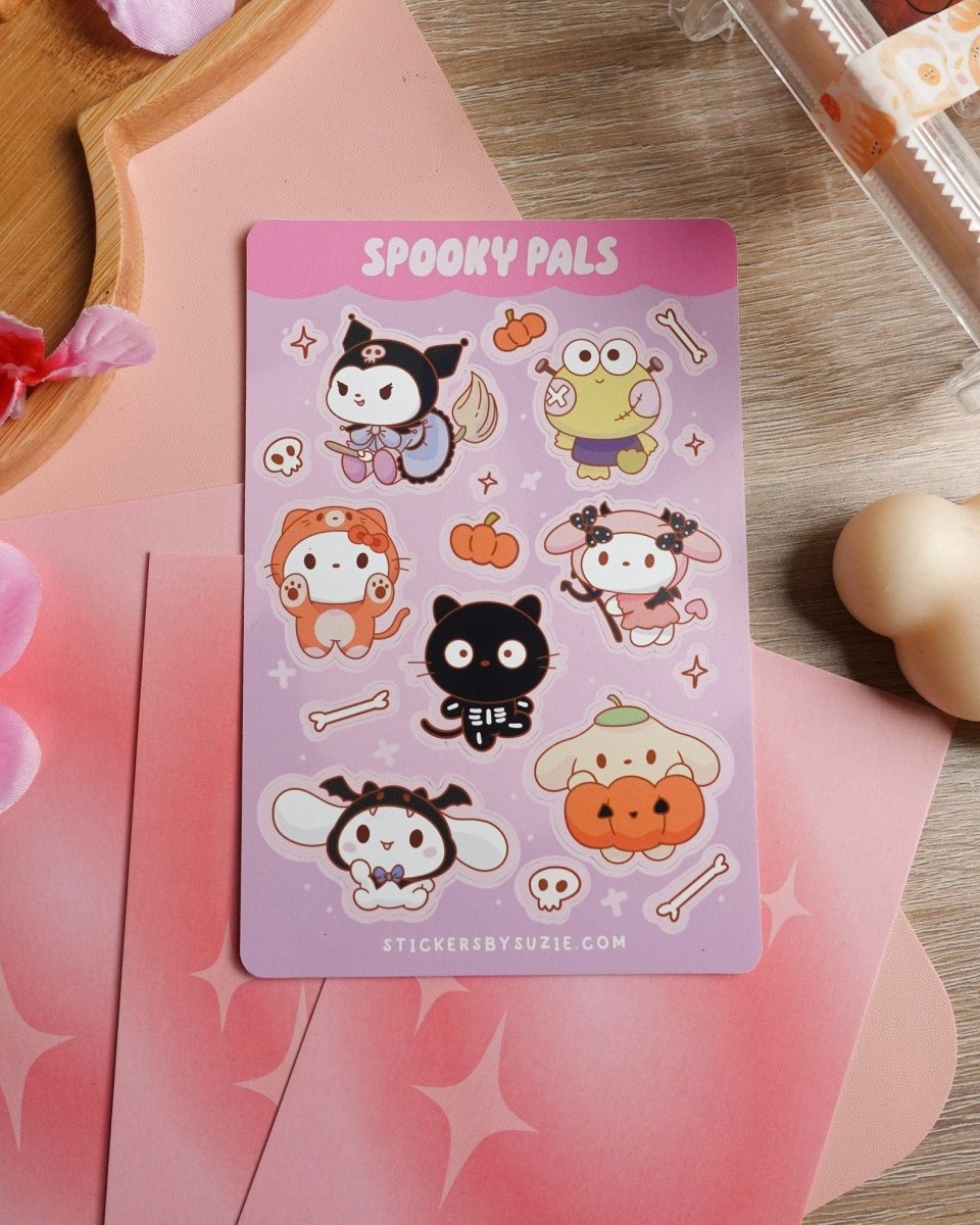 Spooky Pals Sticker Sheet - stickersbysuzie