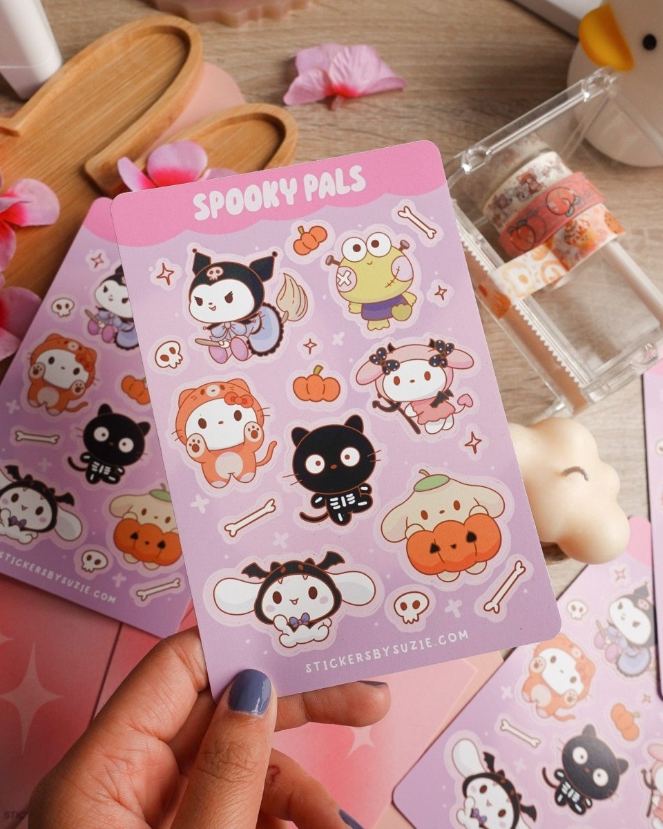 Spooky Pals Sticker Sheet - stickersbysuzie