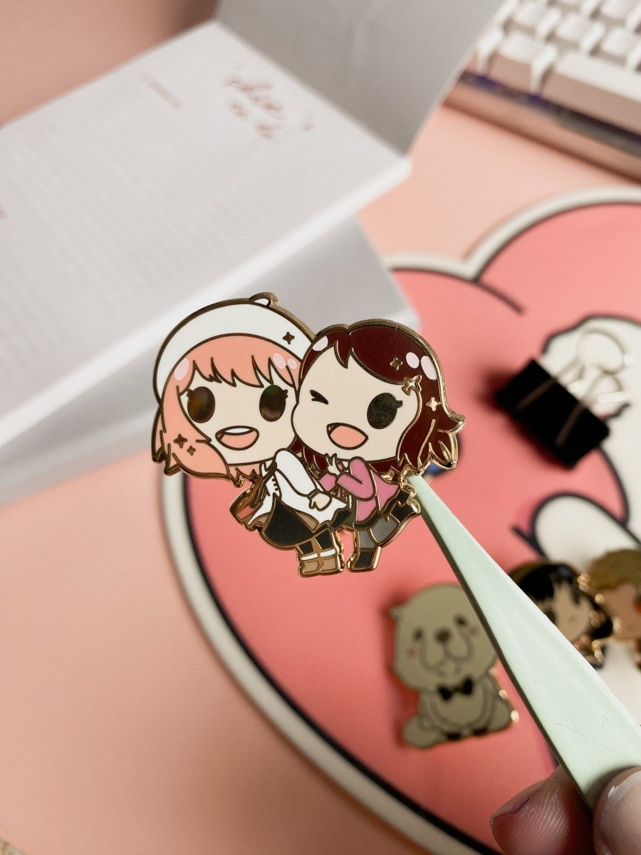 Undercover Family Chibi Anime Pins - stickersbysuzie