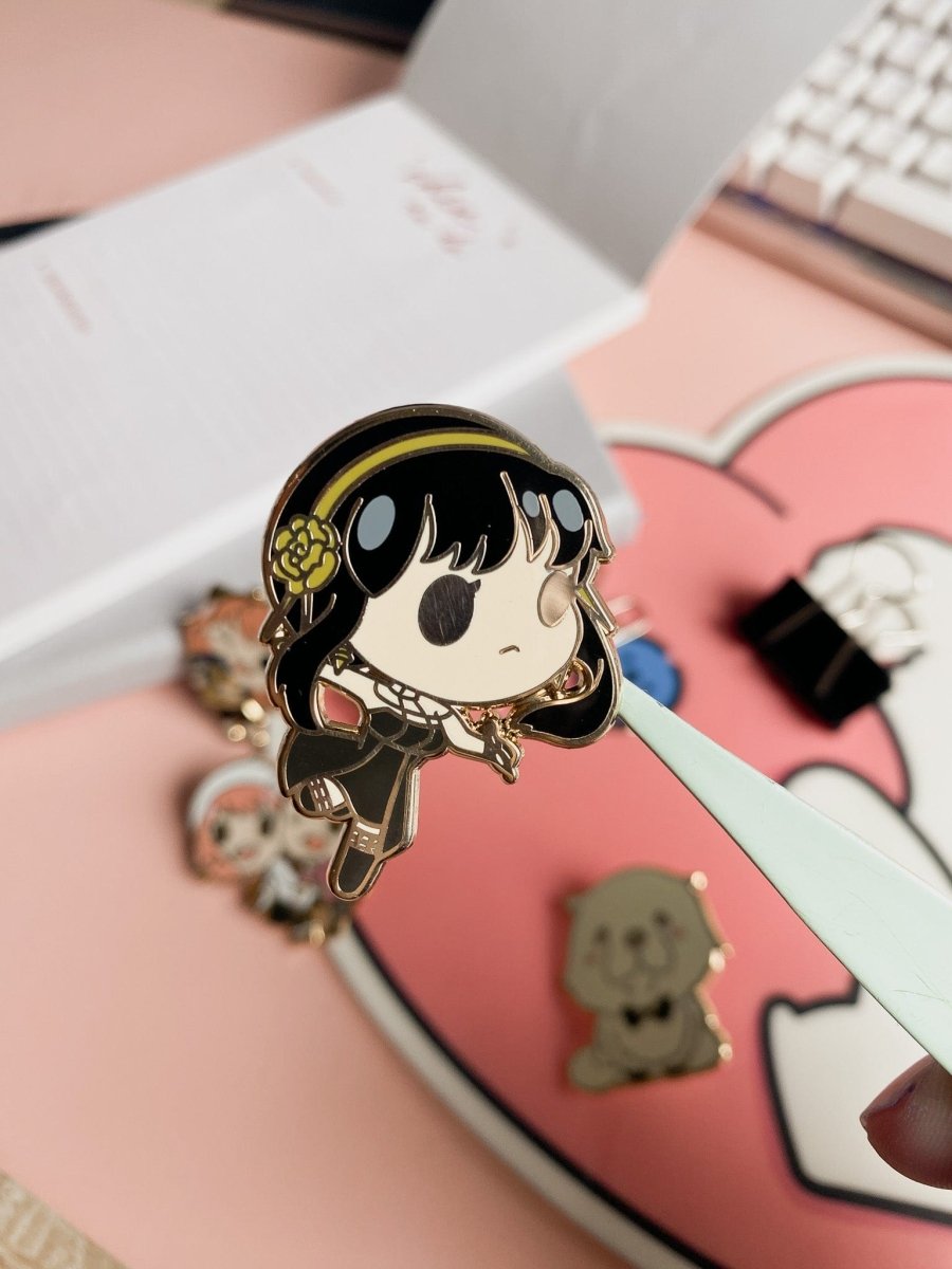 Undercover Family Chibi Anime Pins - stickersbysuzie