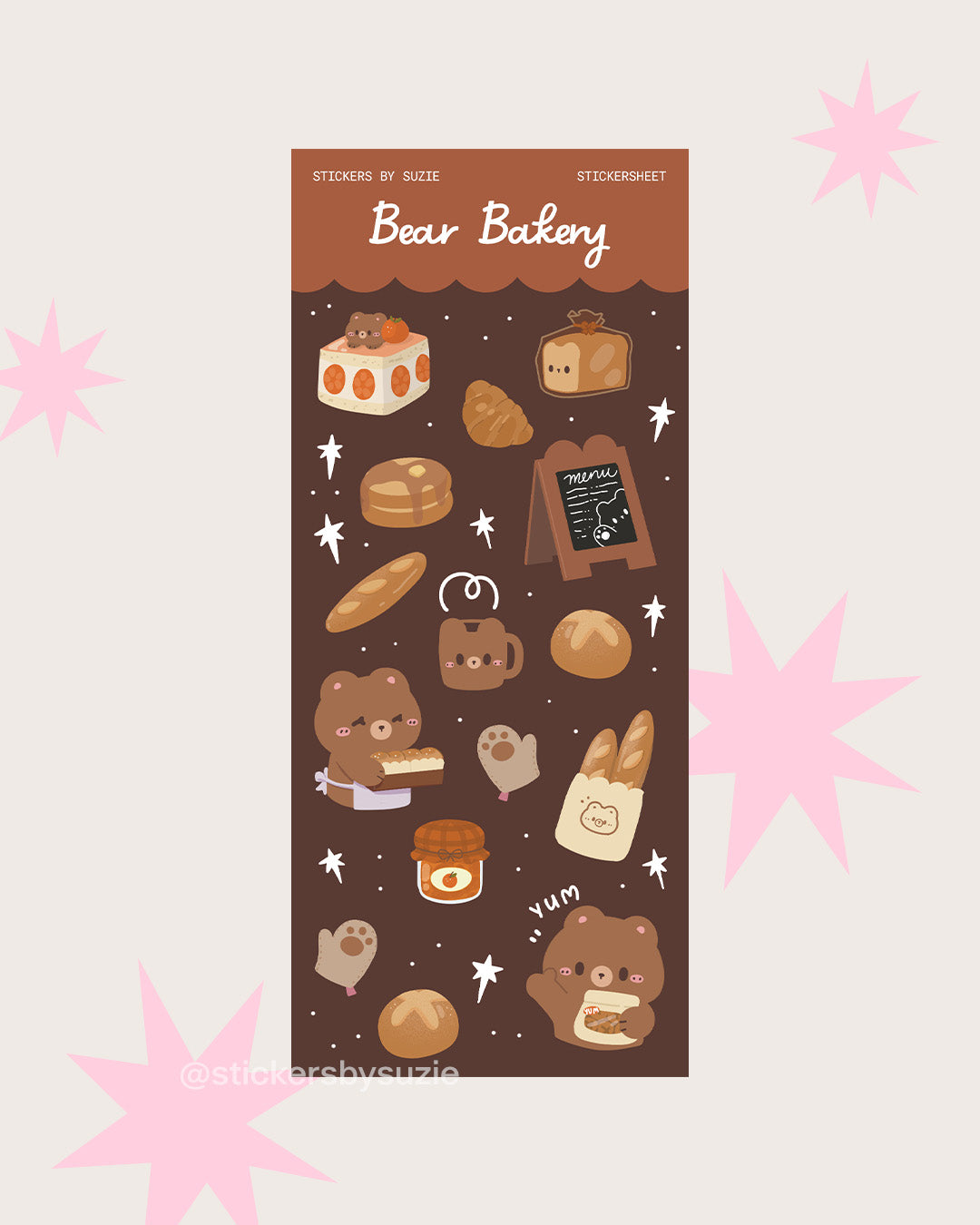 Bear Bakery Sticker Sheet