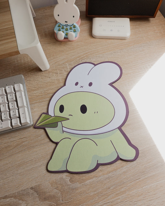 Green Guy x Bunny Hat Mouse Pad