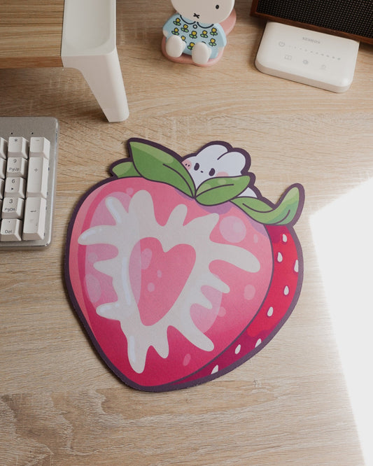 Strawberry Bunny Mouse Pad