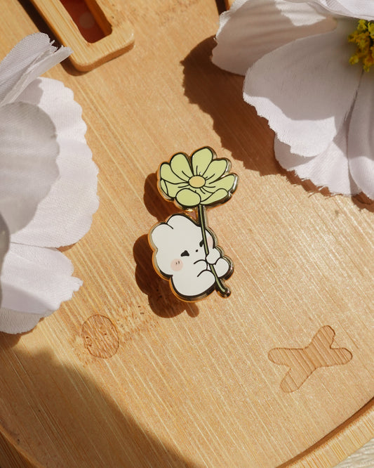 Dandelion Bunny Enamel Pin