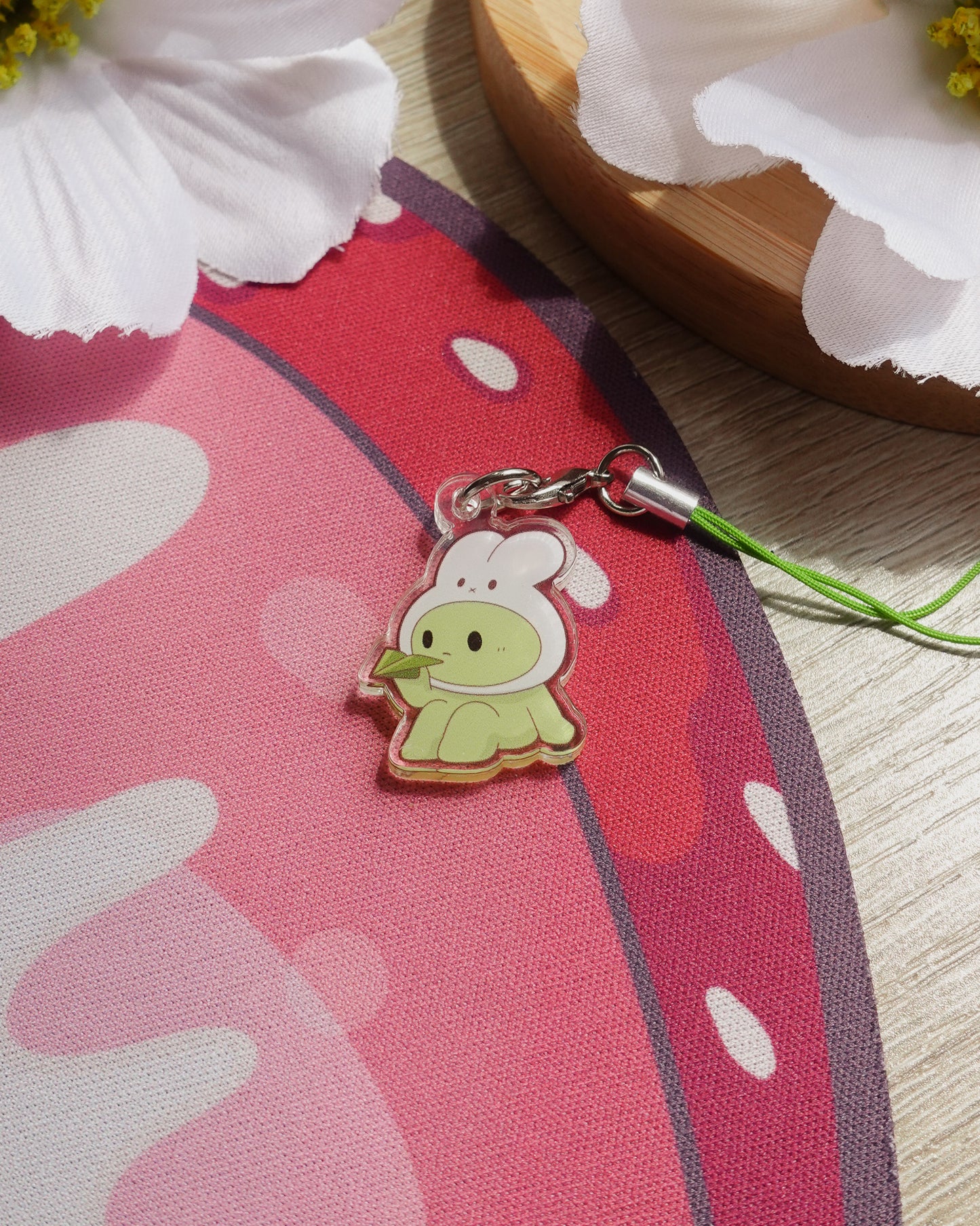 White Bunny x Green Guy Mini Charm