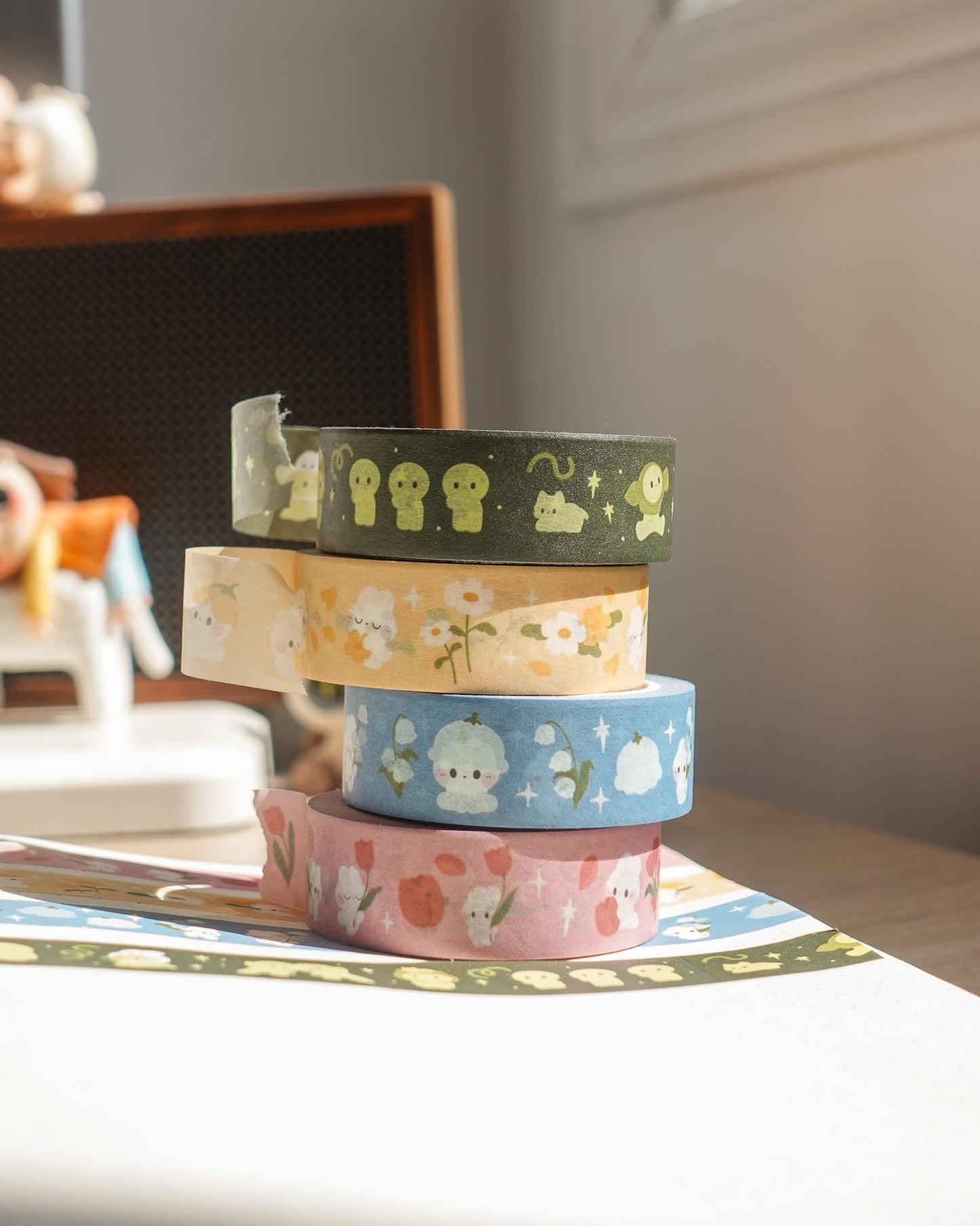 Blue Lily of the Valley Bunny Washi Tape