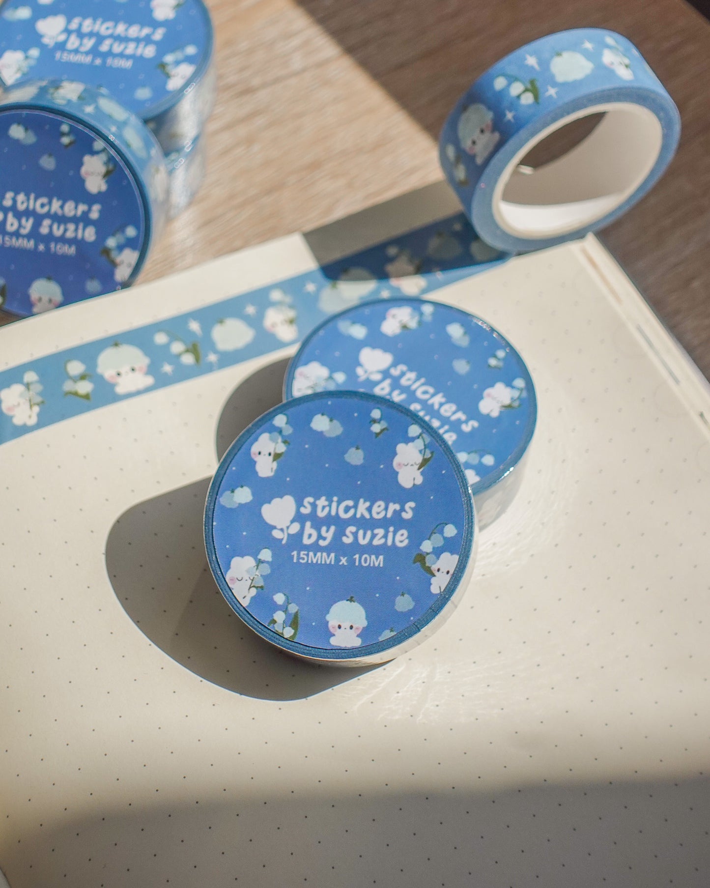 Blue Lily of the Valley Bunny Washi Tape