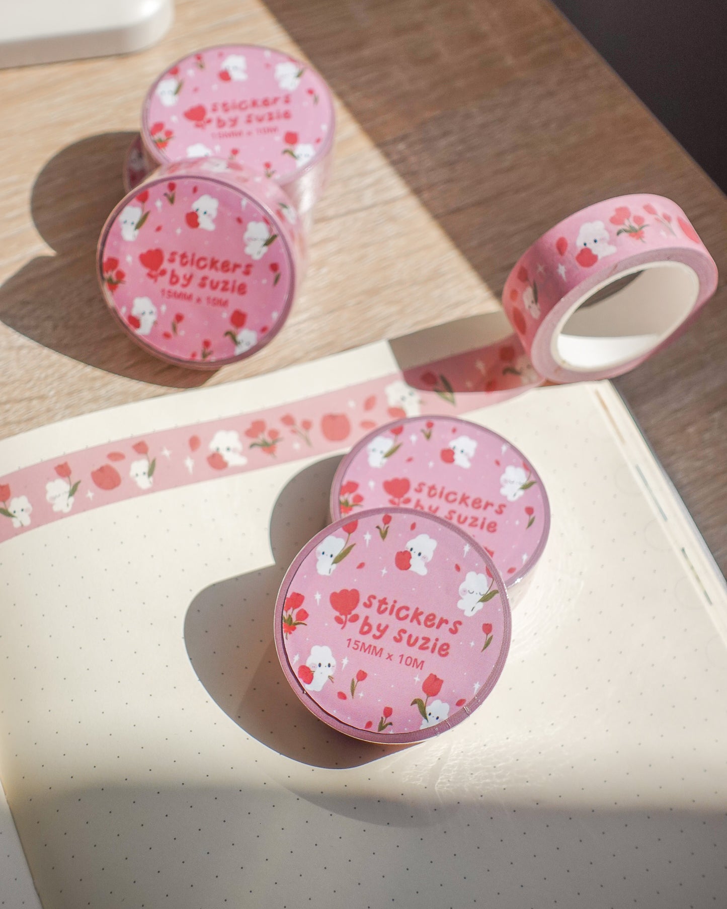 Pink Tulip Bunny Washi Tape
