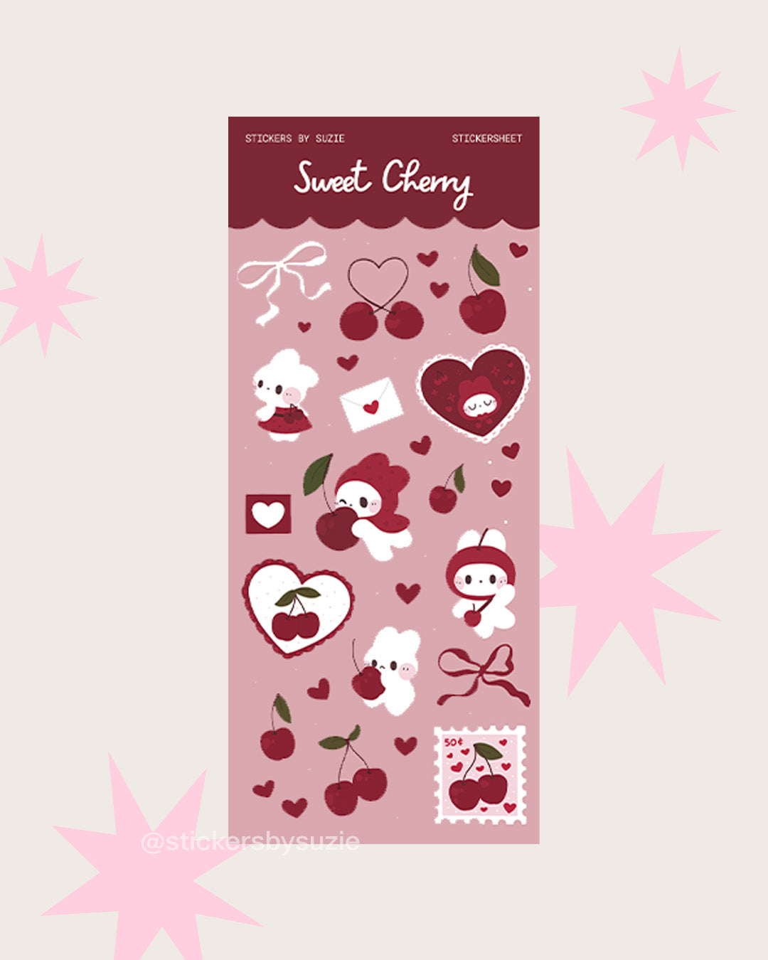 Sweet Cherry Sticker Sheet