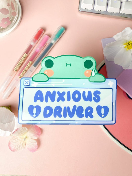 Anxious Driver Sticker - stickersbysuzie
